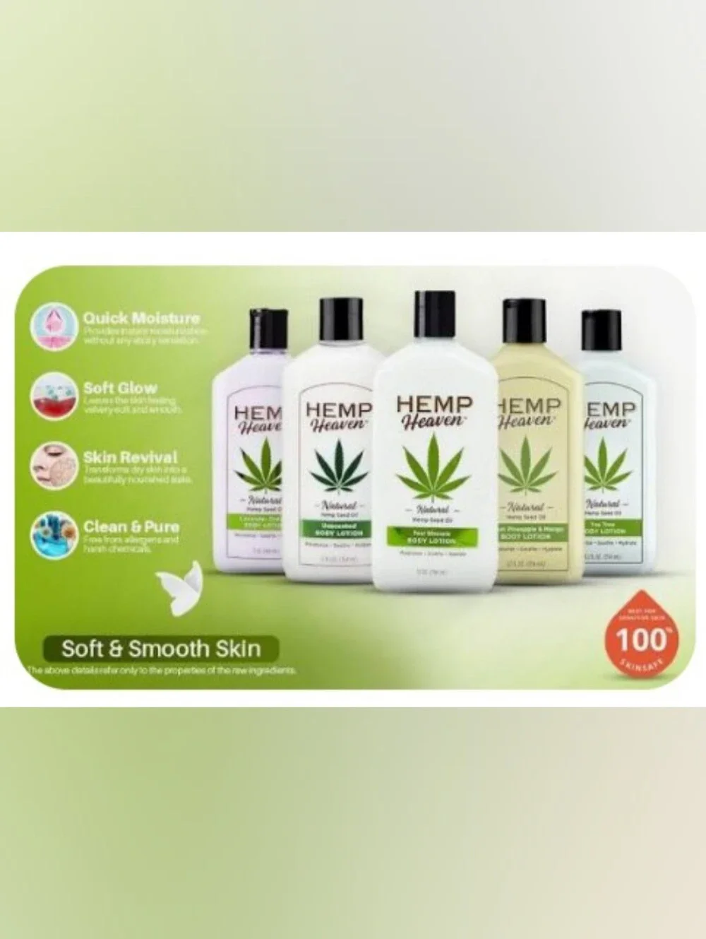 {NEW} Hemp Heaven Unscented Body Lotion 18 Oz- NWOT